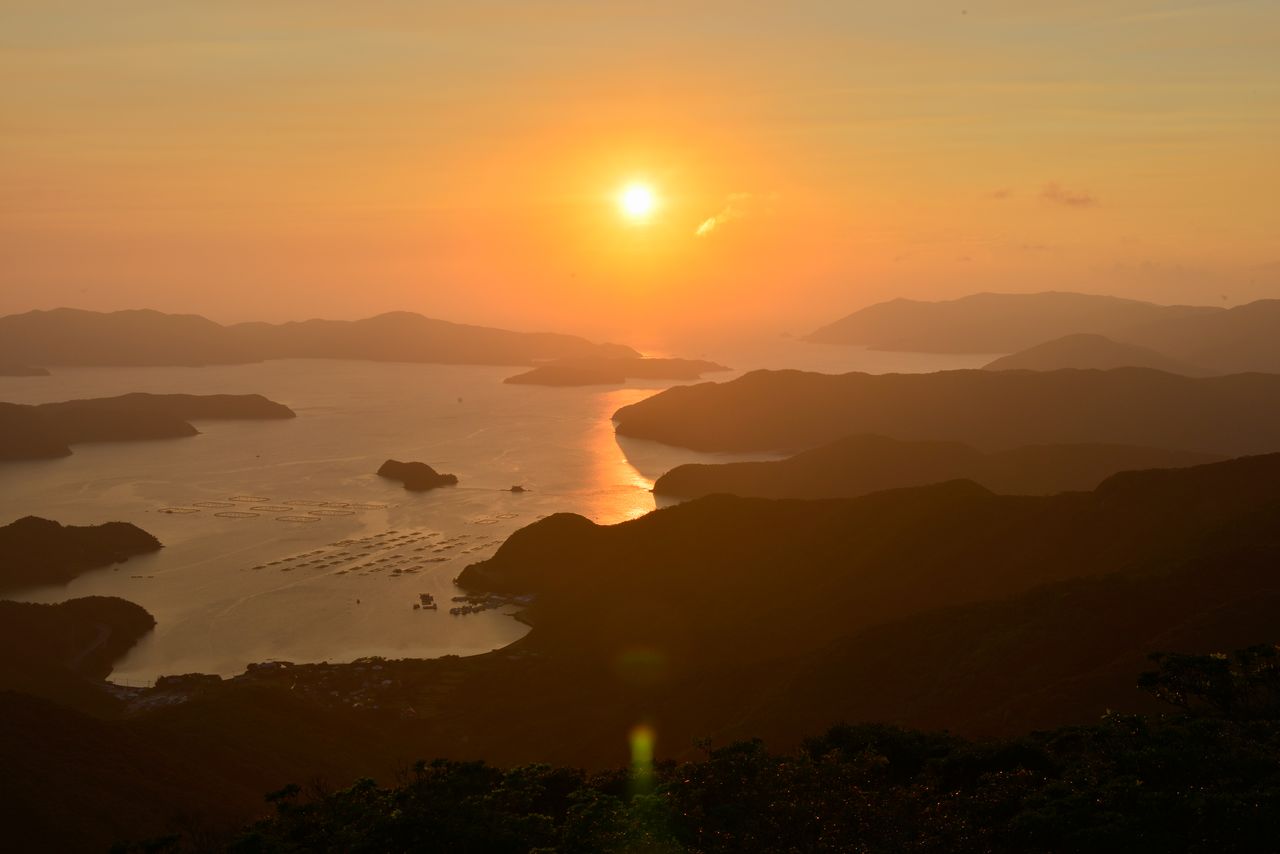 太阳落山风景图片