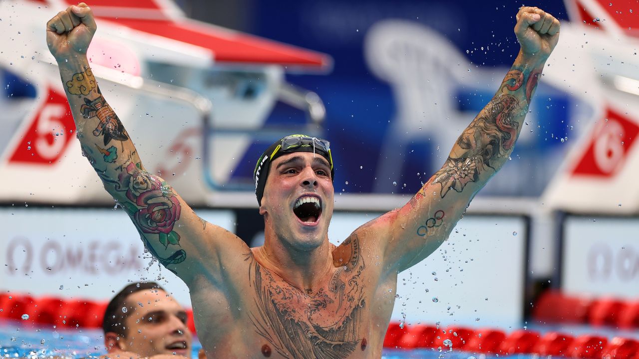 Olympics Swimming American Dressel Wins Men S 50m Freestyle Gold