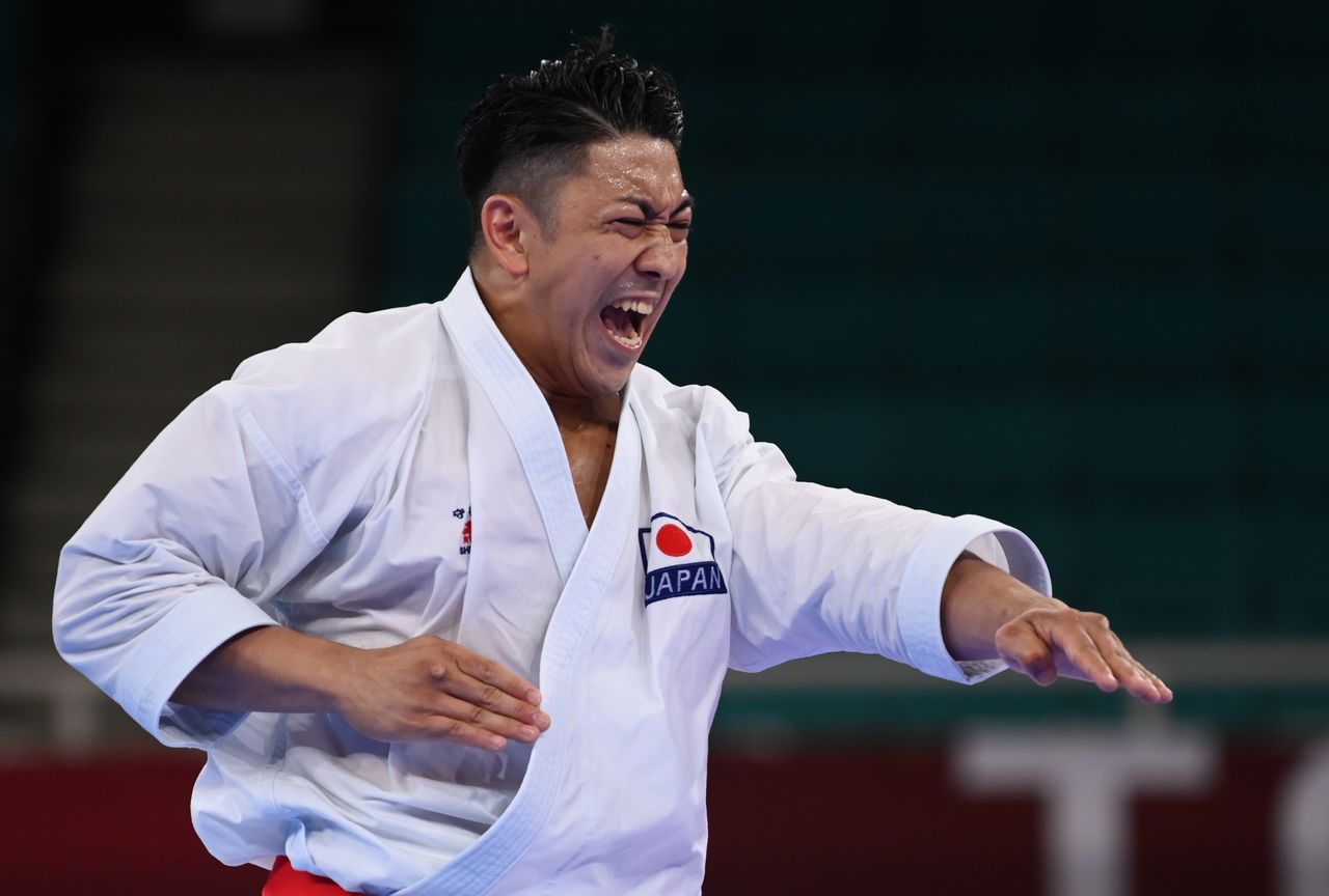 Olympics-Karate-Okinawa's Kiyuna mesmerises to win men's kata gold
