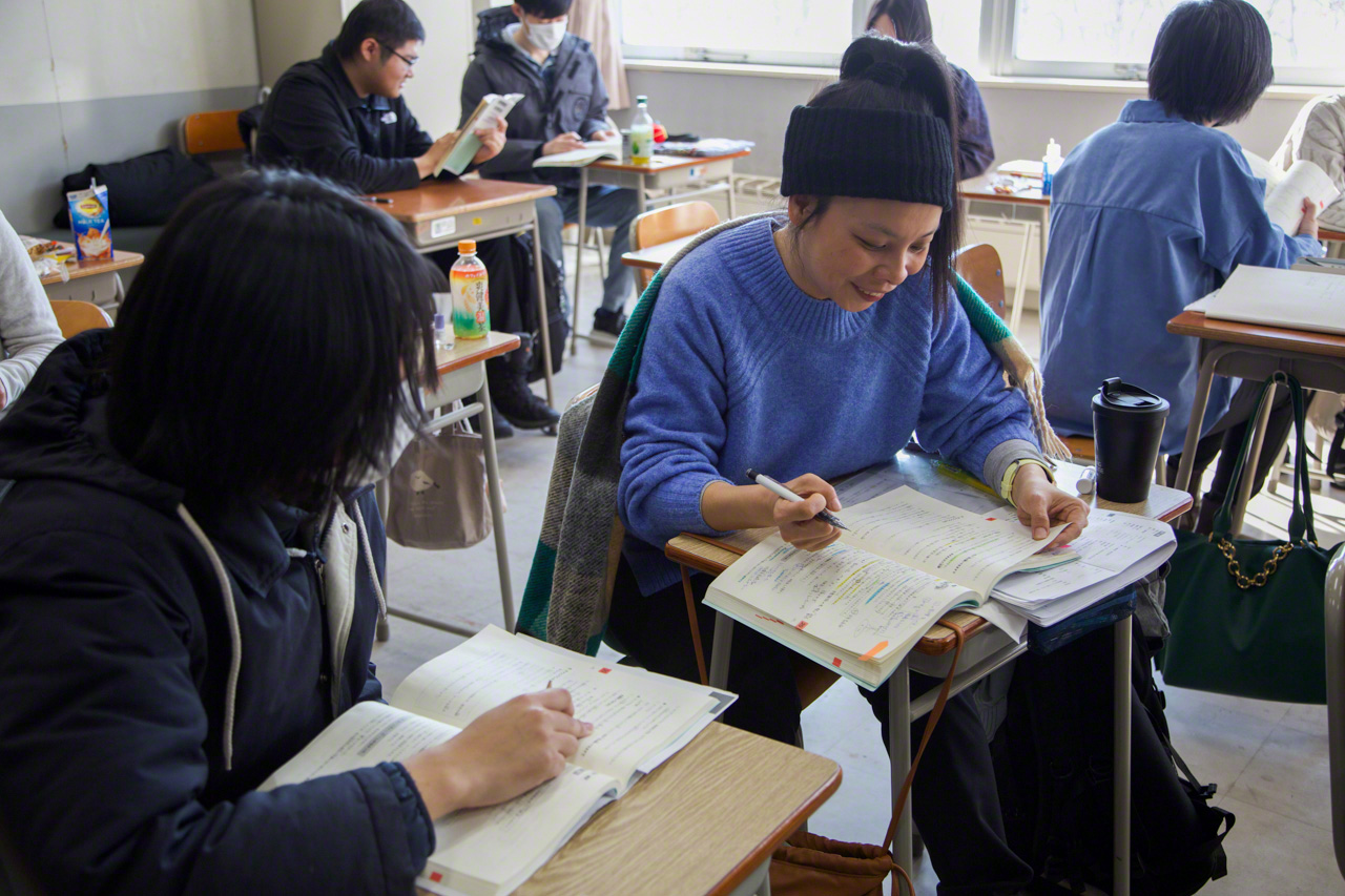 Une classe de japonais au sein du centre de formation