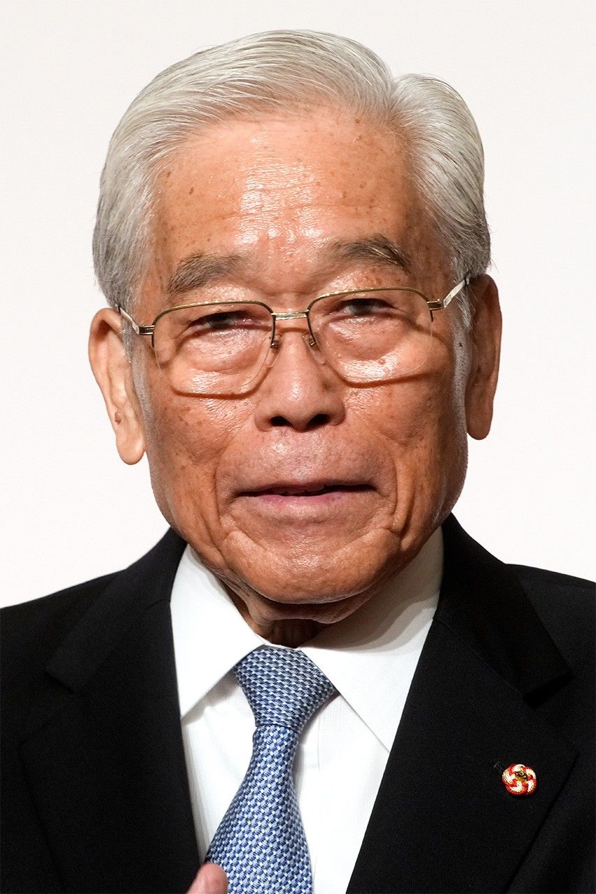 富士媒體控股的董事顧問日枝久=2023年10月17日,東京都港區(時事通信Photo)